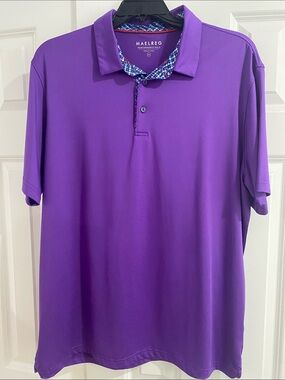 NWOT Maelreg Purple Performance Polo Size 2XL Golf Dadcore Preppy NEVER WORN